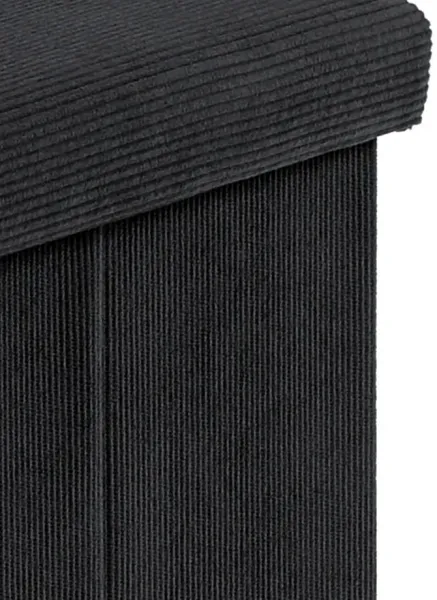 AUTRONIC taburet s úložným priestorom TAB-471 BK6 čierny, menčester