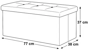 AUTRONIC taburet s úložným priestorom TAB-472 GREY6 sivý, menčester