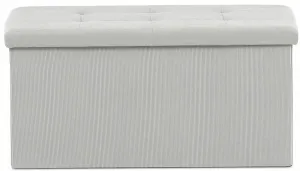 AUTRONIC taburet s úložným priestorom TAB-472 CRM6 krémový, menčester