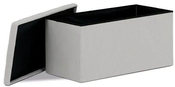 AUTRONIC taburet s úložným priestorom TAB-472 CRM6 krémový, menčester
