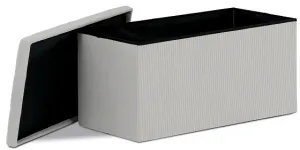 AUTRONIC taburet s úložným priestorom TAB-472 CRM6 krémový, menčester