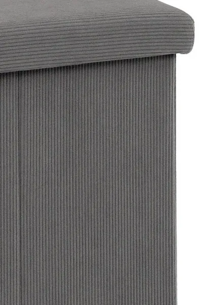 AUTRONIC taburet s úložným priestorom TAB-471 GREY6 sivý, menčester