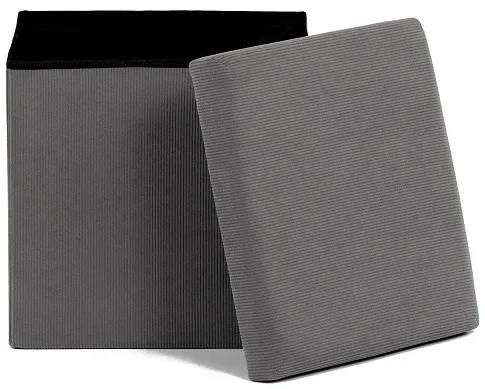 AUTRONIC taburet s úložným priestorom TAB-471 GREY6 sivý, menčester