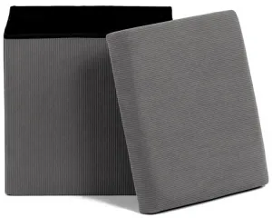 AUTRONIC taburet s úložným priestorom TAB-471 GREY6 sivý, menčester