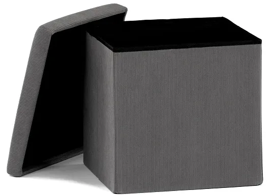 AUTRONIC taburet s úložným priestorom TAB-471 GREY6 sivý, menčester