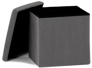 AUTRONIC taburet s úložným priestorom TAB-471 GREY6 sivý, menčester