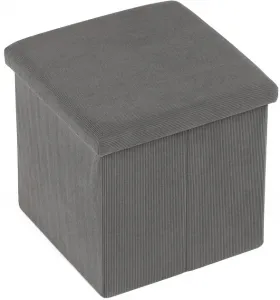 AUTRONIC taburet s úložným priestorom TAB-471 GREY6 sivý, menčester