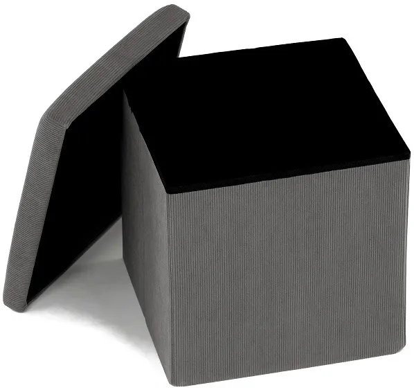 AUTRONIC taburet s úložným priestorom TAB-471 GREY6 sivý, menčester