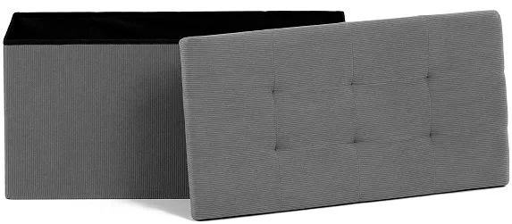AUTRONIC taburet s úložným priestorom TAB-472 GREY6 sivý, menčester