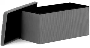 AUTRONIC taburet s úložným priestorom TAB-472 GREY6 sivý, menčester