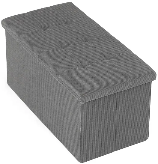 AUTRONIC taburet s úložným priestorom TAB-472 GREY6 sivý, menčester
