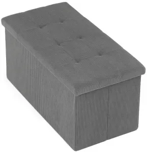 AUTRONIC taburet s úložným priestorom TAB-472 GREY6 sivý, menčester