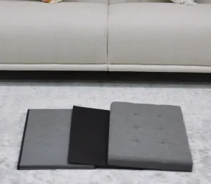 AUTRONIC taburet s úložným priestorom TAB-472 GREY6 sivý, menčester