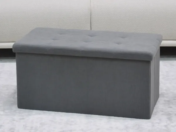 AUTRONIC taburet s úložným priestorom TAB-472 GREY6 sivý, menčester