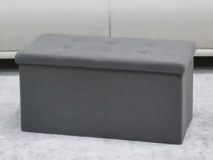 AUTRONIC taburet s úložným priestorom TAB-472 GREY6 sivý, menčester