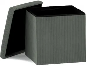 AUTRONIC taburet s úložným priestorom TAB-471 GRN6 zelený, menčester