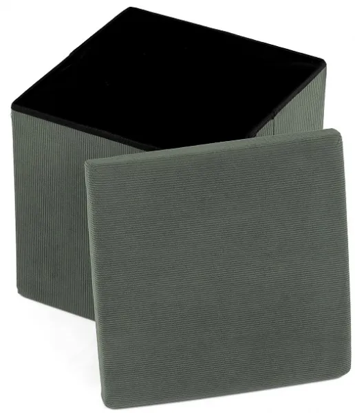 AUTRONIC taburet s úložným priestorom TAB-471 GRN6 zelený, menčester