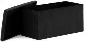 AUTRONIC taburet s úložným priestorom TAB-472 BK6 čierny, menčester