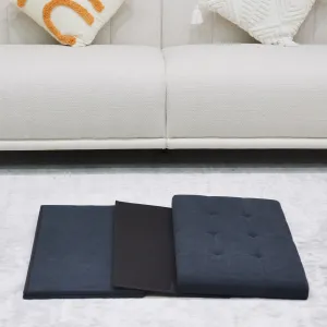 AUTRONIC taburet s úložným priestorom TAB-472 BK6 čierny, menčester