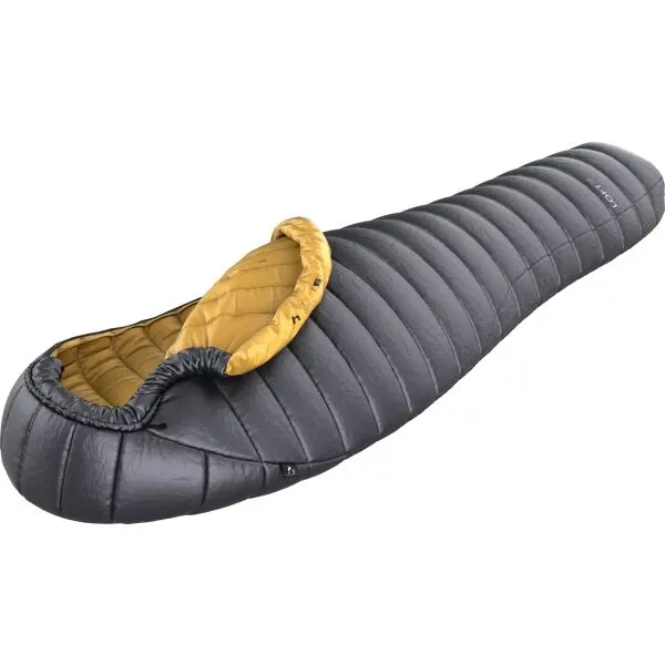 Hannah LOFT 250 Páperový spacák, tmavo sivá, veľkosť 200 cm - ľavy zips