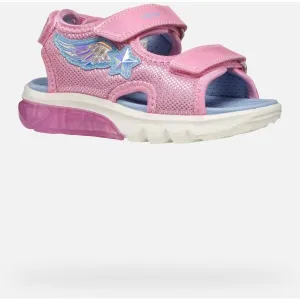 Geox J SANDAL CIBERDRON A Dievčenské sandále, ružová, veľkosť