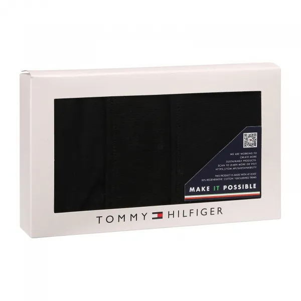 3PACK dámske tangá Tommy Hilfiger čierne (UW0UW05752 0V6) M