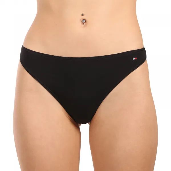3PACK dámske tangá Tommy Hilfiger čierne (UW0UW05752 0V6) M