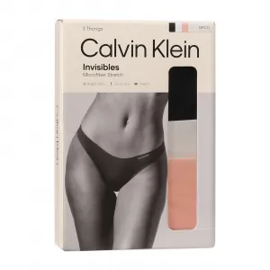3PACK dámske tangá Calvin Klein bezšvová viacfarebná (QD3558E-WAM) M