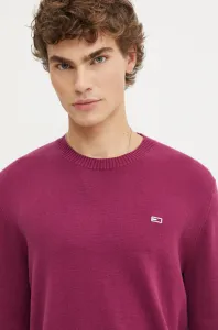 Bavlnený sveter Tommy Jeans bordová farba, DM0DM18895