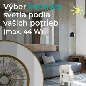 Noaton 11056CR Vega, kávovohnedá, stropný ventilátor so svetlom