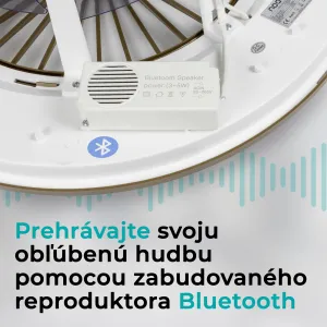 Noaton 11056CR Vega, kávovohnedá, stropný ventilátor so svetlom