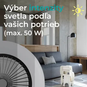 Noaton 11055B Callisto, čierna, stropný ventilátor so svetlom