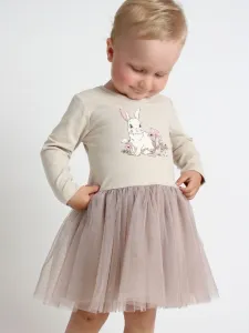 Dievčenské šaty tyl SWEET BUNNY s dlhým rukávom
