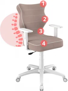ENTELO Detská stolička DUO White 5 staroružová Jasmine 08