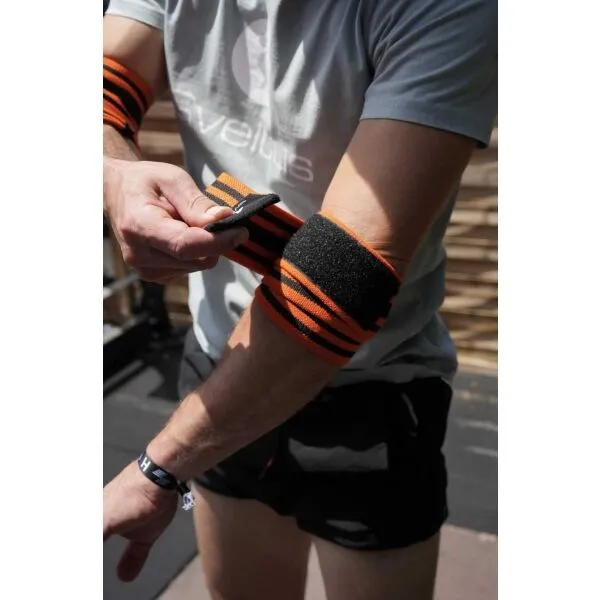 SVELTUS PROTECTIVE STRIPS ELBOW Bandáže lakťov, oranžová, veľkosť