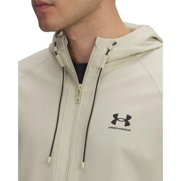 Under Armour STRETCH WOVEN WINDBREAKER Pánska bunda, béžová, veľkosť S