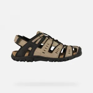 Beige men's sandals Geox Strada - Men's