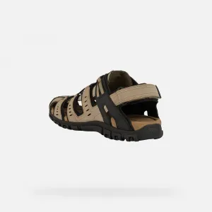 Beige men's sandals Geox Strada - Men's