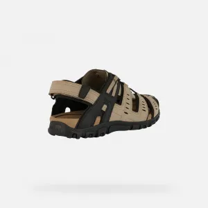 Beige men's sandals Geox Strada - Men's