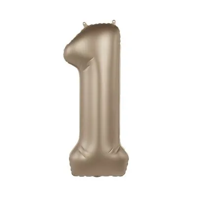 Balónik fóliový 86 cm zlatý matný číslo 1 ALBI
