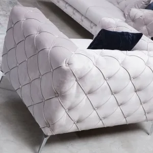 Hanah Home Křeslo COMO světle šedé