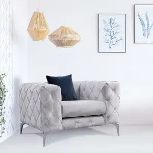 Hanah Home Křeslo COMO světle šedé