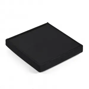 Skladací puf M - 30x30x30cm zamatová čierna 9999