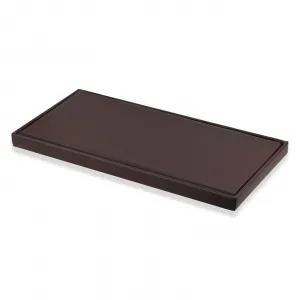 XXL skladací puf s gombíkmi - 80x40x40cm ekokoža hnedá 9999