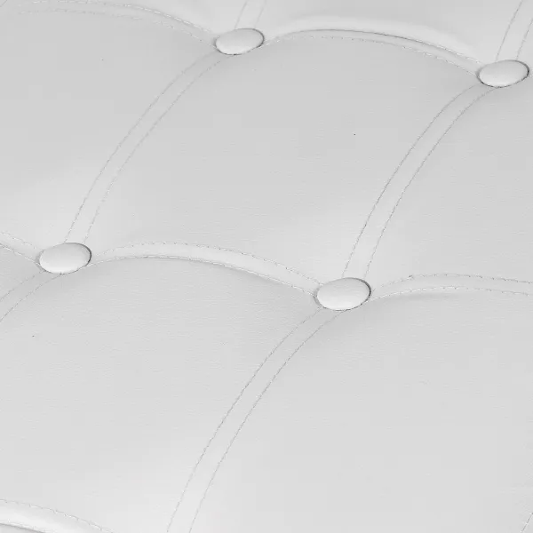 XXL skladací puf s gombíkmi - 80x40x40cm ekokoža biela 9999