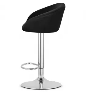 "EAST Barová stolička - čierny zamat / chrómová základňa x 2" "9401 39 00 00"