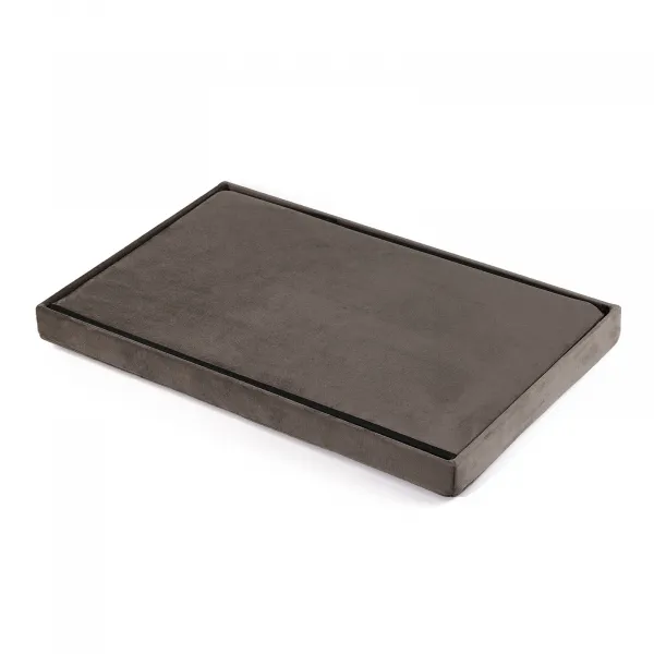 XL skladací puf s gombíkmi - 60x38x38cm zamatová hnedá x 4
