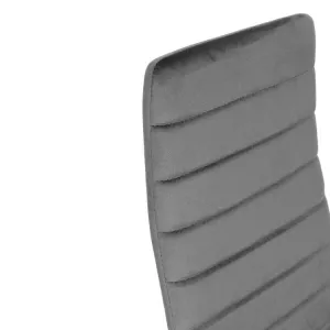Stoličky s tvarovaným operadlom - GREY VELVET - sada 4 ks
