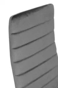 Stoličky s tvarovaným operadlom - GREY VELVET - sada 4 ks
