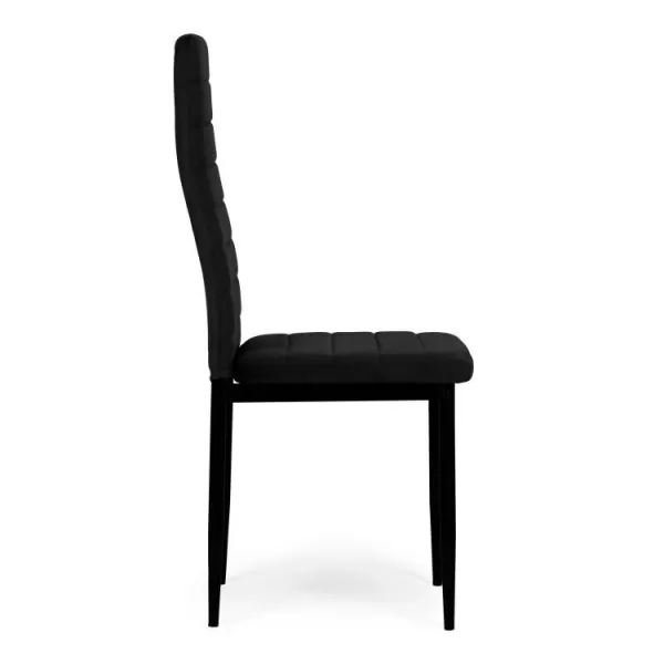 Stoličky s tvarovaným operadlom - BLACK VELVET - sada 4 kusov